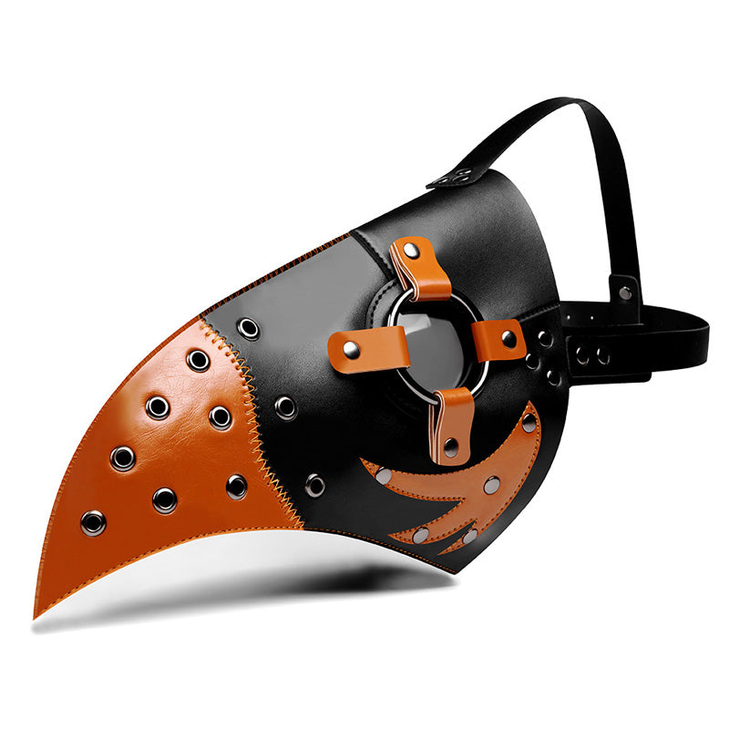 Steampunk European Plague Raven Doctor Color Block Mask Cosplay Props