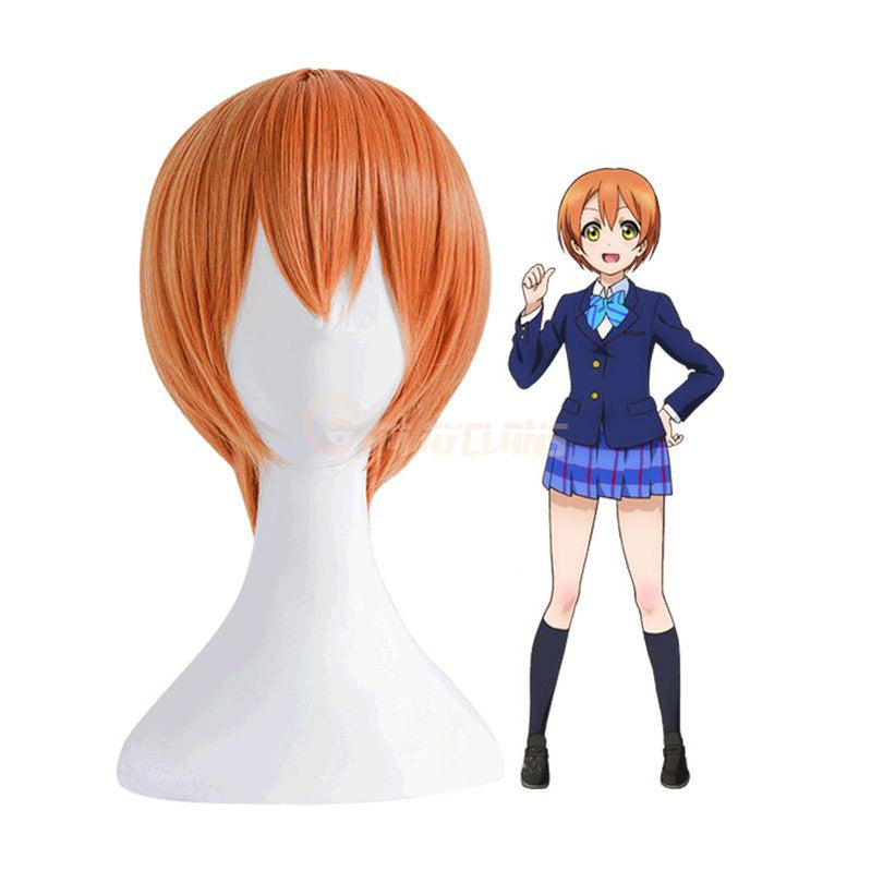 Anime LoveLive! Hoshizora Rin Short Orange Cosplay Wigs
