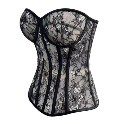 Sexy Cutout Lace Slim-Fit Strapless Corset