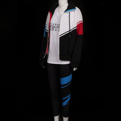 Valorant Jett White Black Coat Cosplay Costume