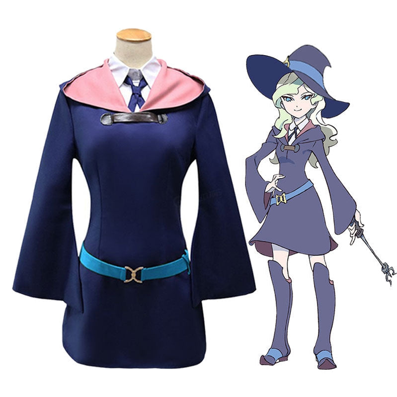 Anime Little Witch Academia Rotte Yanson and Diana Cavendish Outfits Cosplay Costume