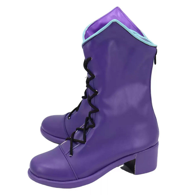 LOL Zeri Purple Cosplay Shoes