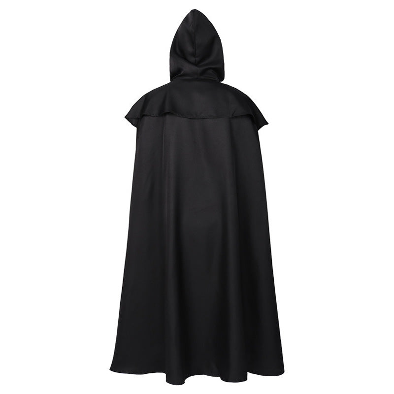 Medieval Retro Gothic Long Halloween Cape with Hood Cosplay Costumes