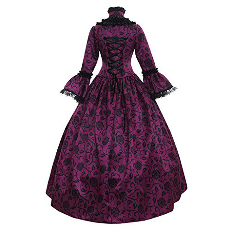 European Retro Victorian Court Style Women's Evening Dress Cosplay Costumes