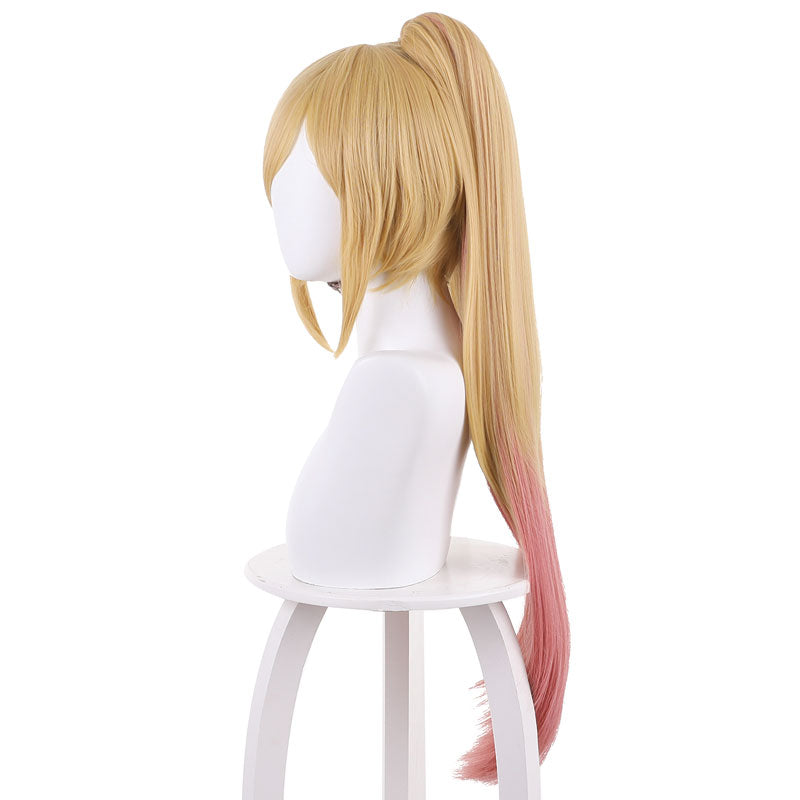 Anime My Dress-Up Darling Kitagawa Marin Yellow Gradient Pink Ponytail Cosplay Wigs