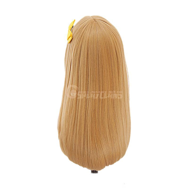 Anime LoveLive!Sunshine!! Kunikida Hanamaru Long Linen Brown Cosplay Wigs