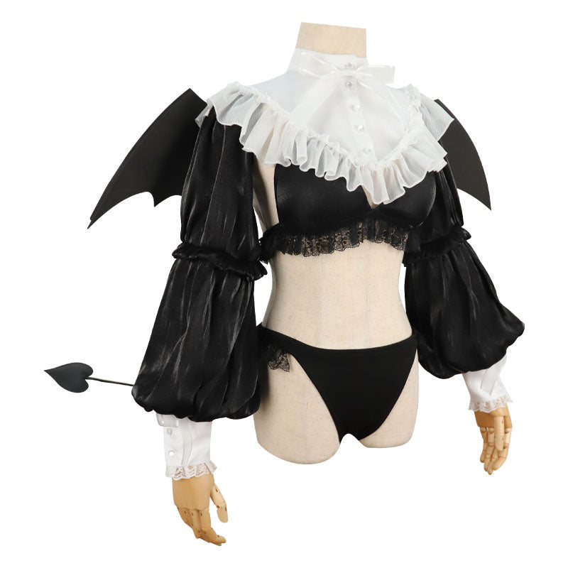 Anime My Dress-Up Darling Rizu-Kyun Little Devil Cosplay Costumes With Wings