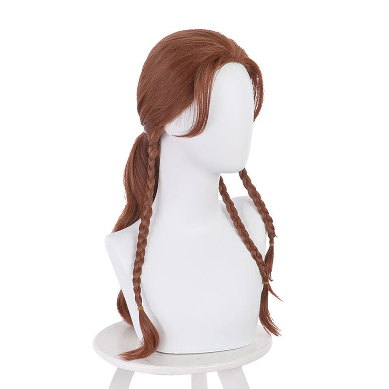 Moive Black Widow Natasha Romanoff Brown Ponytail Braid Cosplay Wigs