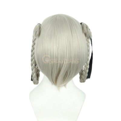 Anime Kakegurui Kirari Momobami Synthetic Silver Cosplay Wigs