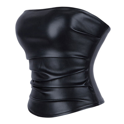 Women's Sexy Corset Tube Top Summer Lace-Up Backless Going Out Double Lined Cropped Tank Tops