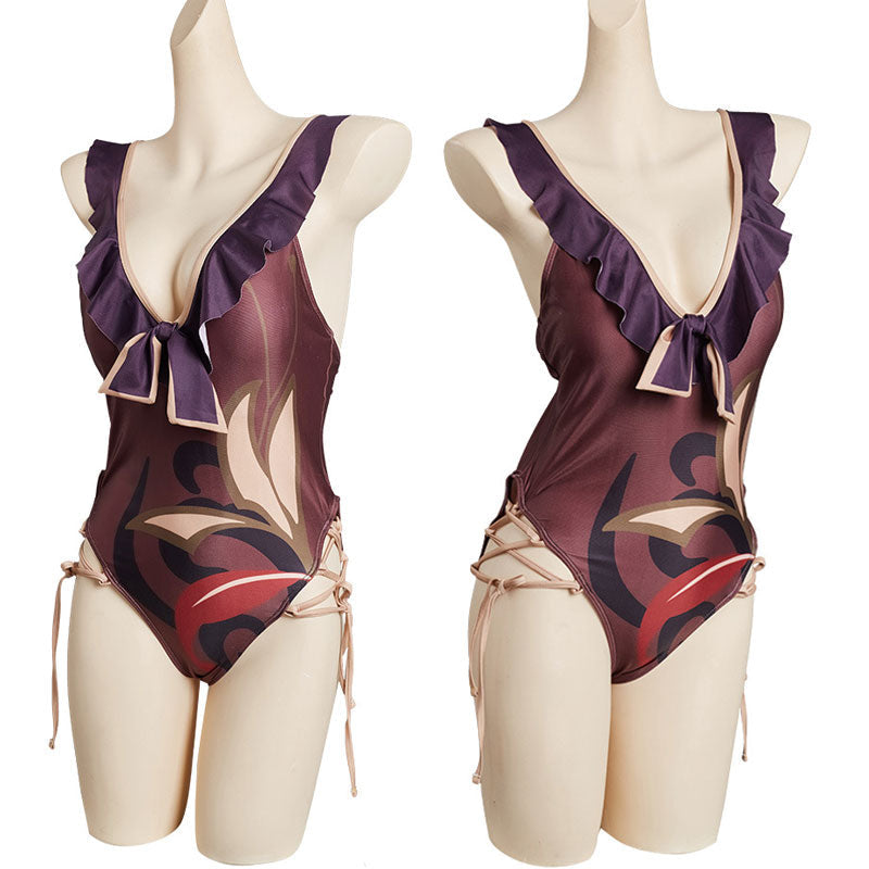 Game Genshin Impact HuTao Swimsuit Cosplay Costumes