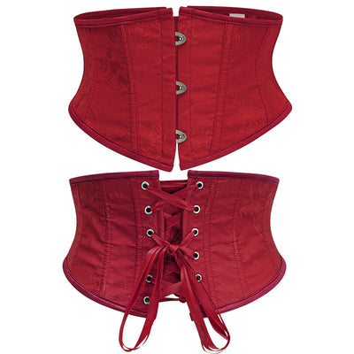 Womens Waist Trainer Cincher Heavy Duty Steel Boned Underbust Waspie Corset