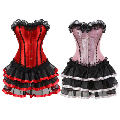 Womens 3-Layered Pleated Tulle Petticoat Tutu Puffy Party Cosplay Skirt