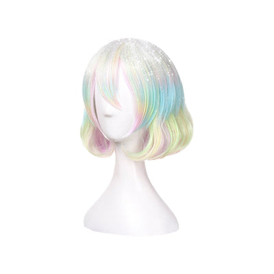Anime Land of the Lustrous Diamond Short Colorful Cosplay Wigs