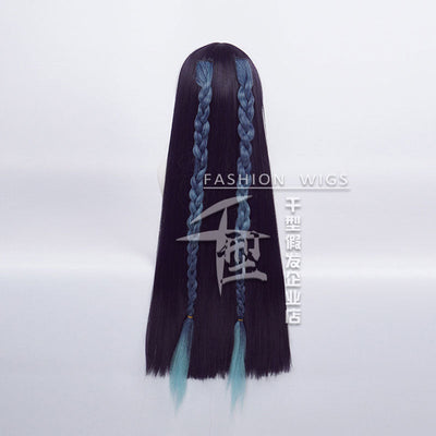Game Genshin Impact Yun Jin Dark Purple Long Cosplay Wigs