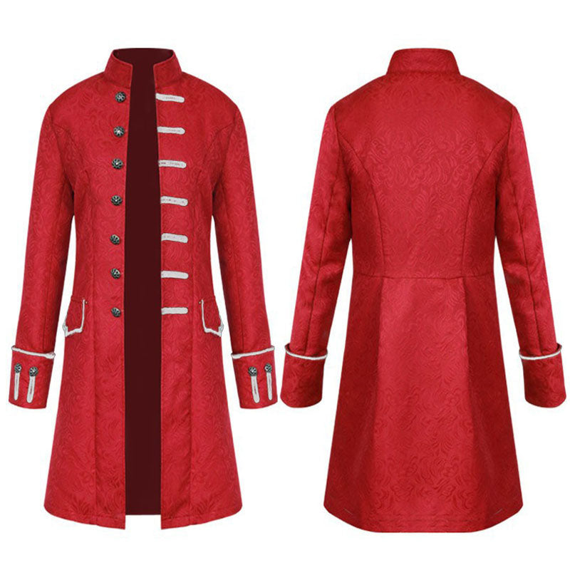 European Style Fashion Steampunk Retro Men's Stand Collar Uniform Cosplay Costumes