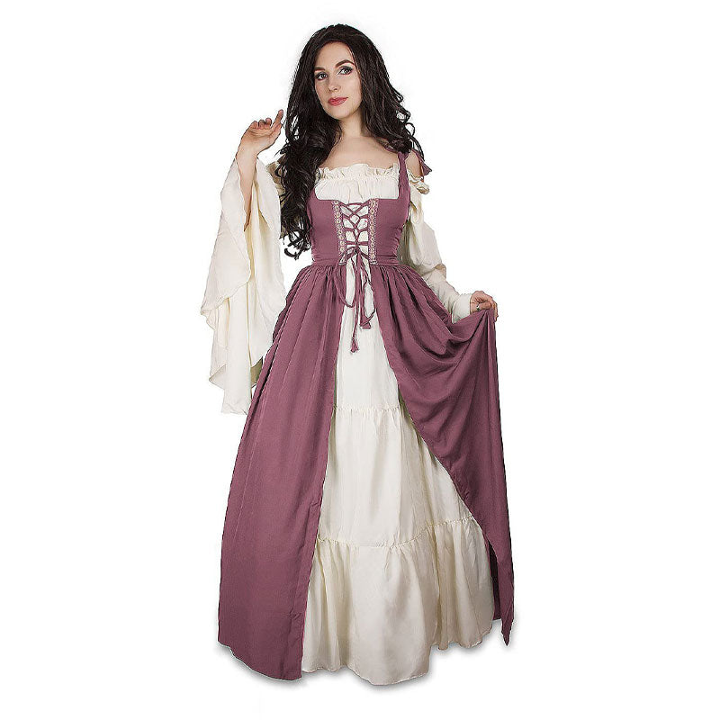 European Queen Retro Court Medieval Drama Stage Performance Dress Cosplay Costumes