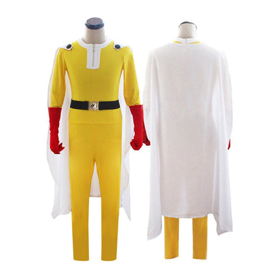 Anime One Punch Man Saitama Combat Suit Cosplay Costume