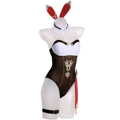 Game Genshin Impact Amber Bunny Girl Cosplay Costumes