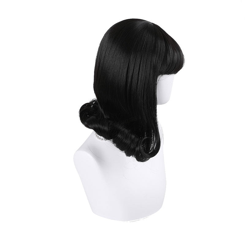Women Fashion Short Black Curls Sweet Bangs Lolita Wig