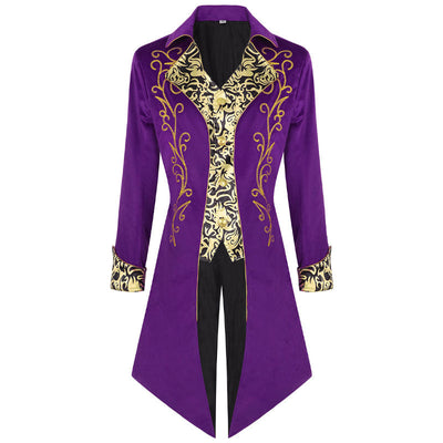 Mens Steampunk Vintage Tailcoat Jacket Gothic Victorian Frock Cosplay Costumes
