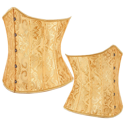 Corset Women‘s Brocade Underbust Boned Corsets Bustier Waist Trainer