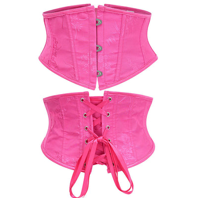 Womens Waist Trainer Cincher Heavy Duty Steel Boned Underbust Waspie Corset