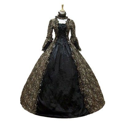 European Retro Victorian Court Style Women's Evening Dress Cosplay Costumes