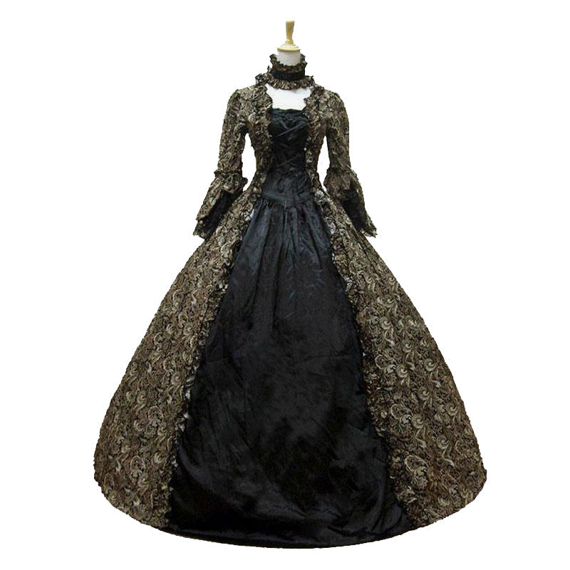 European Retro Victorian Court Style Women's Evening Dress Cosplay Costumes