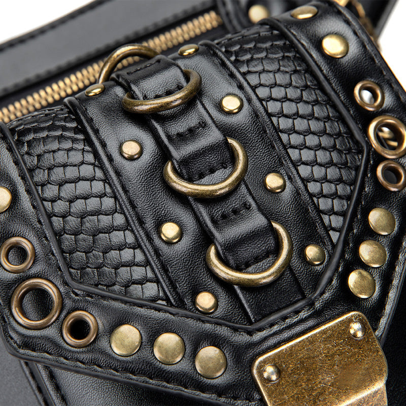 Steampunk Retro Single Shoulder Crossbody Motorcycle Waist Bag Cosplay Props