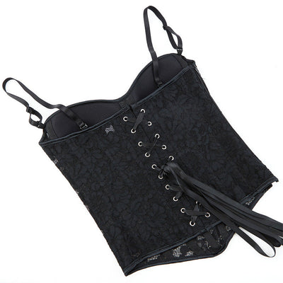 Royal Style Steel-boned Lace Side-zip Double-strap Women's Corset Cosplay Costumes
