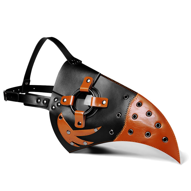 Steampunk European Plague Raven Doctor Color Block Mask Cosplay Props