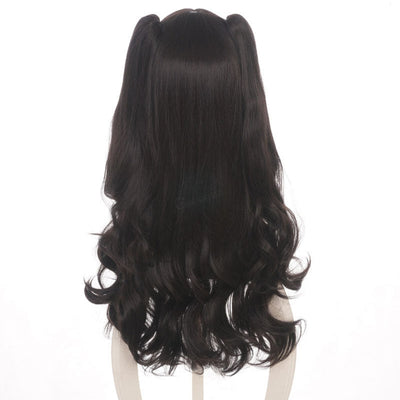 FGO Fate Grand Order Babylonia Ishtar 80cm Long Straight Double Ponytail Black Cosplay Wig