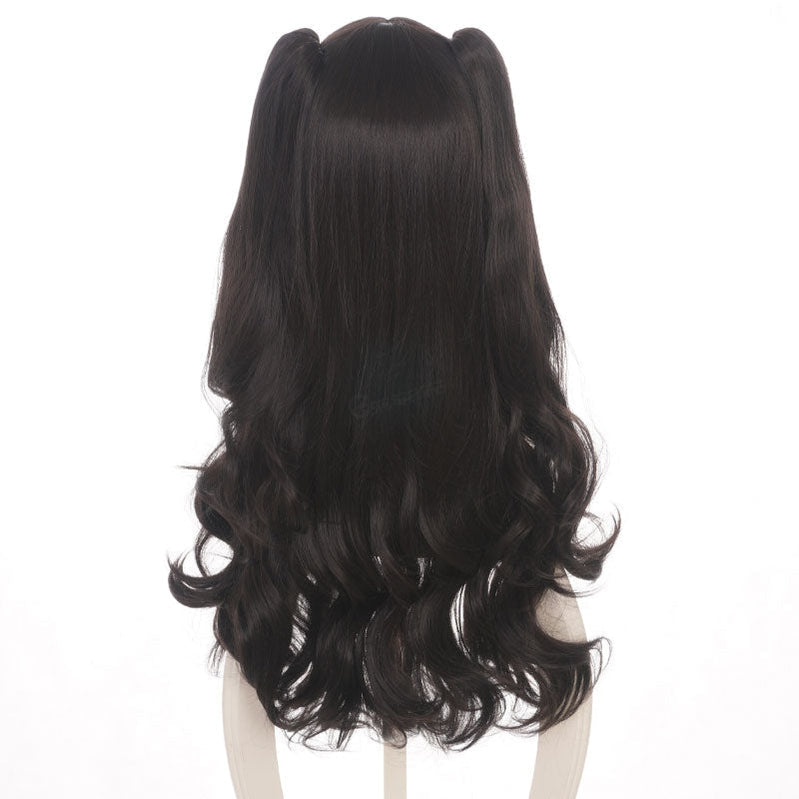 FGO Fate Grand Order Babylonia Ishtar 80cm Long Straight Double Ponytail Black Cosplay Wig
