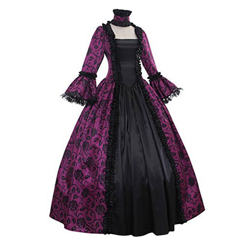 European Retro Victorian Court Style Women's Evening Dress Cosplay Costumes