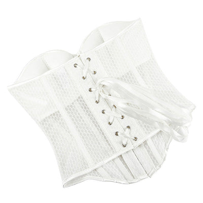 Retro Court Style Breathable Mesh Bra with Herringbone Fit Cosplay Costumes