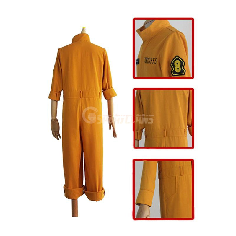 Fire Force Shinra Kusakabe & Maki Oze Fire Suit Cosplay Costume