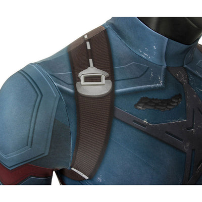 Avengers 3 Infinity War Captain America Steve Rogers Jumpsuit Cosplay Costumes With Gloves