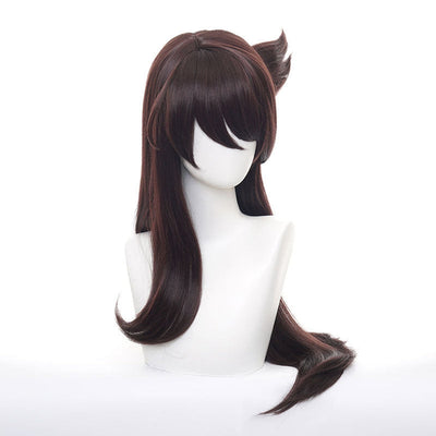 Game Genshin Impact Beidou Dark Brown Long Cosplay Wigs
