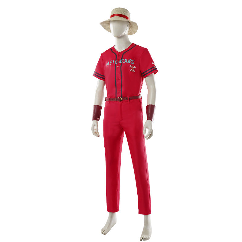 One Piece Live Action Season 2 D. Luffy Red Cosplay Costume