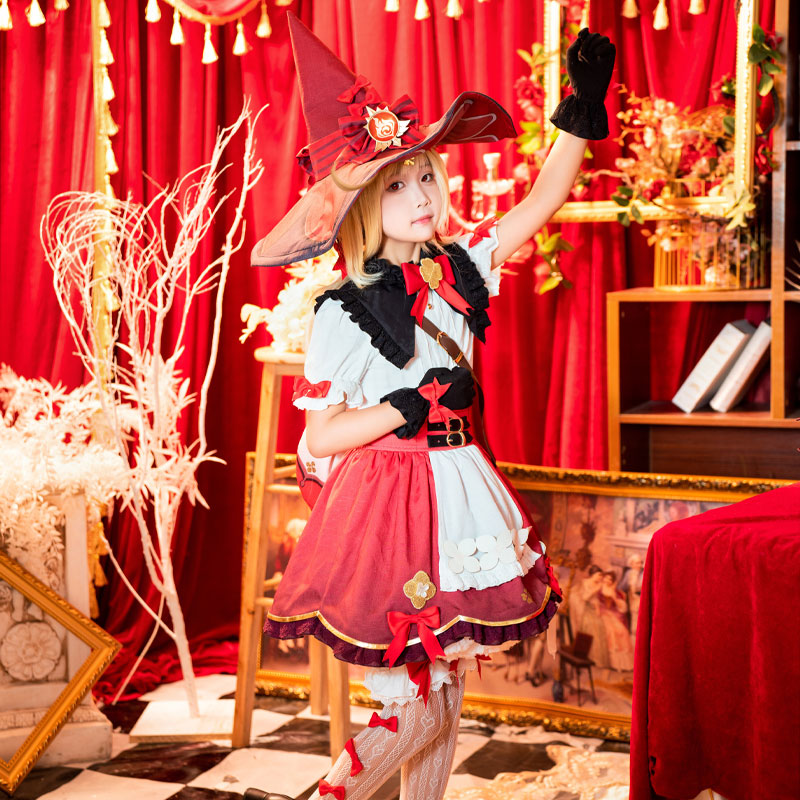 Genshin Impact Klee Blossoming Starlight Kids Cosplay Costumes