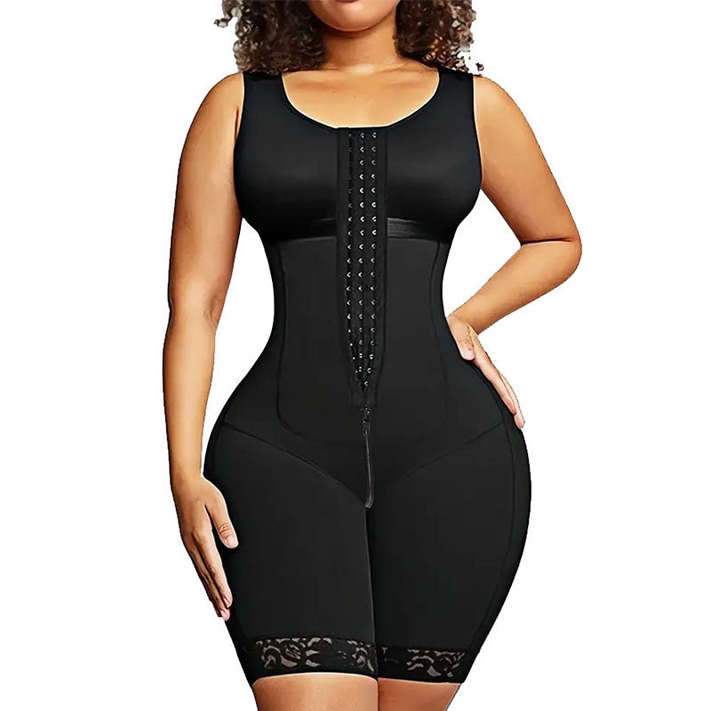 Plus Size Fajas Colombianas Moldeadoras Postpartum Shapewear Tummy Control for Women Butt Lifter Body Shaper with Zipper Crotch