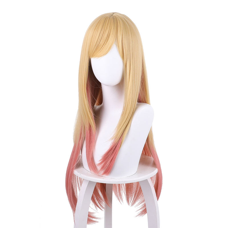 Anime My Dress-Up Darling Kitagawa Marin Yellow Gradient Pink Cosplay Wigs
