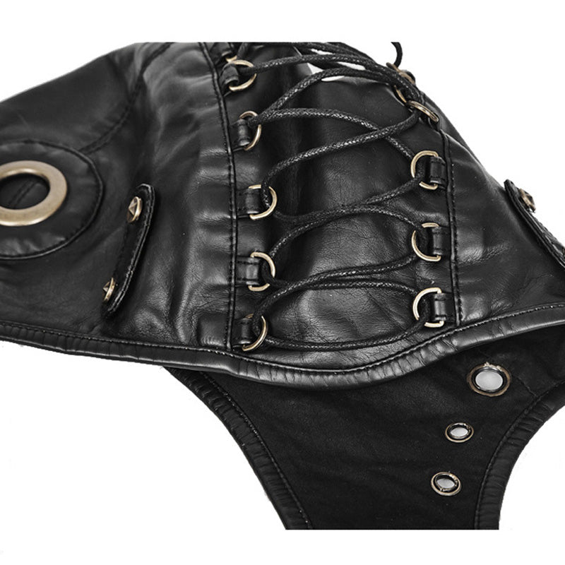 Steampunk Soft Leather Unisex Motorcycle Flight Cap Cosplay Props