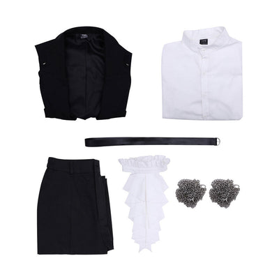 Tamon's B-Side Ori Sakaguchi Black Vest Uniform Cosplay Costume
