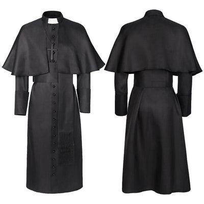 European Medieval Halloween Wizard Priest Robe Cosplay Costumes