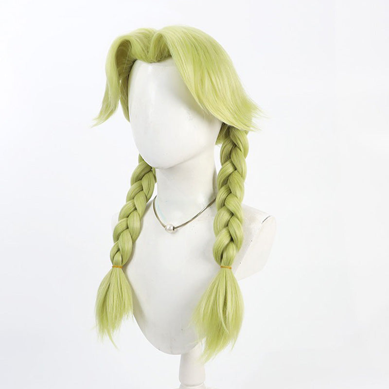 Dr.stone Nikki Hanada Double Braids Cosplay Wigs