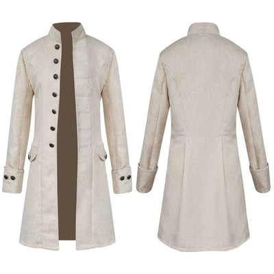European Style Fashion Steampunk Retro Men's Stand Collar Uniform Cosplay Costumes