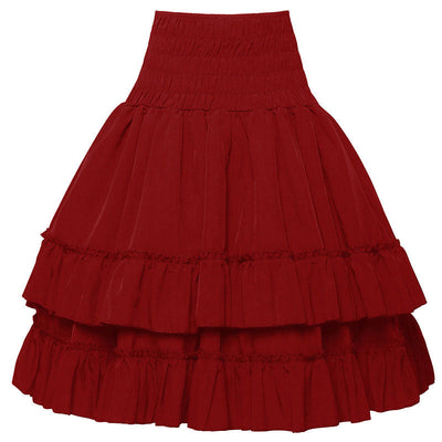 European Retro Renaissance Women's Multi-Layered High Waist Miniskirt Halloween Cosplay Costumes