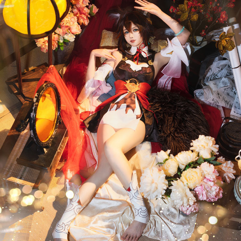 Game Honkai: Star Rail Tingyun Cosplay Costumes With Tail